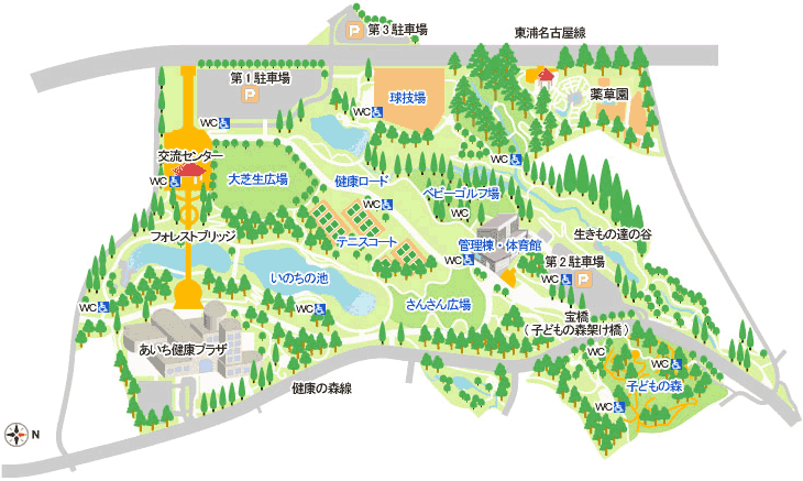 「駐車場・駐輪場のご案内図」